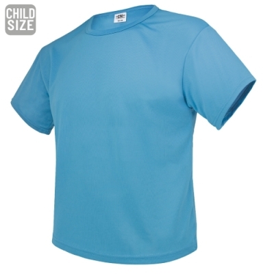 Camiseta de Poliéster en Color Celeste